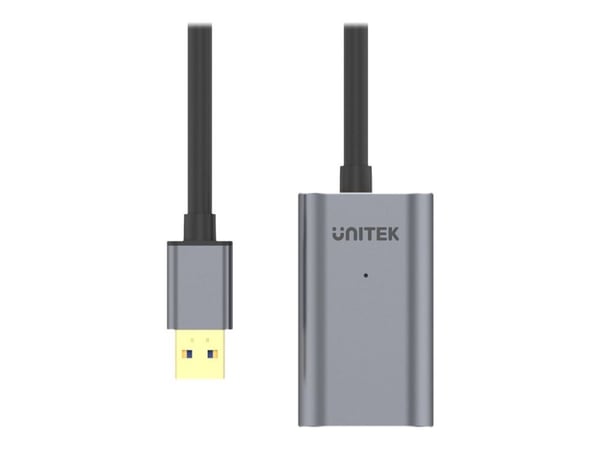 Unitek Y-3005 - USB-jatkojohto - USB Type A (uros) - USB Type A (naaras) - USB 3.0 - 10 m - aktiivinen - harmaa