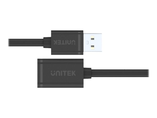 Unitek Y-C418GBK - USB-forlengelseskabel - USB (hann) til USB (hunn) - USB 2.0 - 5 m - svart
