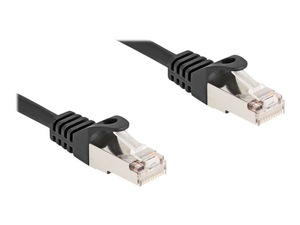 Delock - Nettverkskabel - RJ-50 (hann) til RJ-50 (hann) - 25 cm - S/FTP - uten hindringer - svart