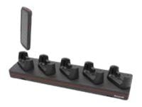 Honeywell - Ladestativ - ikke-oppstartet, med terminalkopp - utgangskontakter: 5 - Europa - for Honeywell CT40 XP, CT45, CT45 XP; Dolphin CT40