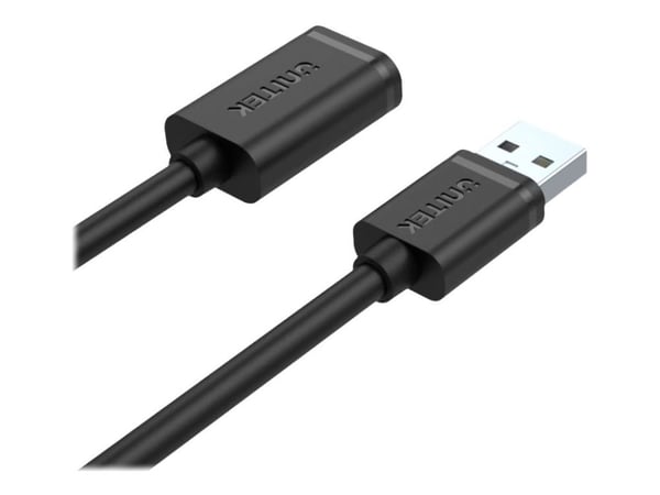 Unitek - USB-forlengelseskabel - USB (hann) til USB (hunn) - USB 2.0 - 1 m - svart