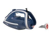 Tefal Ultragliss Anti-Calc Plus FV6830 - Dampstrykejern - såleplate: Durilium Airglide - 2800 W - mørkeblå/sølv