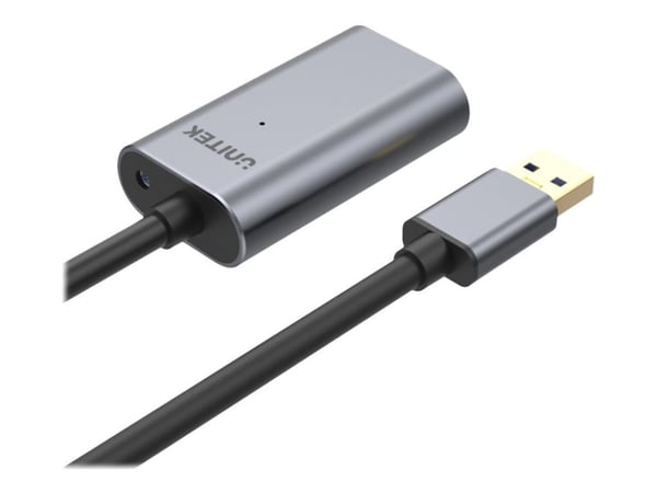 Unitek Y-3005 - USB-jatkojohto - USB Type A (uros) - USB Type A (naaras) - USB 3.0 - 10 m - aktiivinen - harmaa