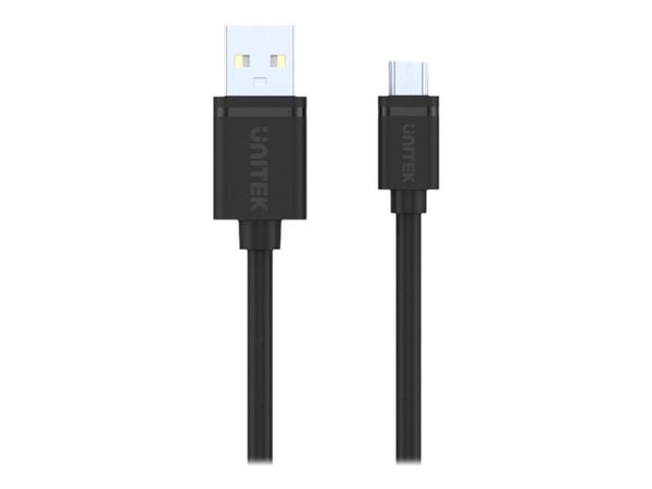 Unitek Y-C454GBK - USB-kabel - USB (hann) til Micro-USB type B (hann) - USB 2.0 - 50 cm - svart