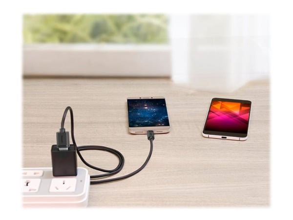 Unitek Y-C454GBK - USB-kabel - USB (hann) til Micro-USB type B (hann) - USB 2.0 - 50 cm - svart