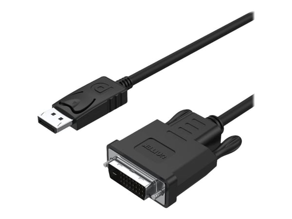 Unitek - DisplayPort-kabel - DisplayPort (hann) til DVI-D (hann) - 1.8 m - tommelskruer