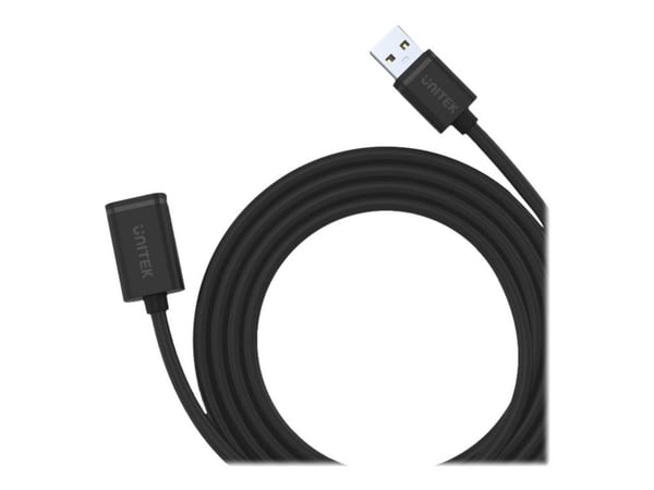 Unitek Y-C418GBK - USB-forlengelseskabel - USB (hann) til USB (hunn) - USB 2.0 - 5 m - svart
