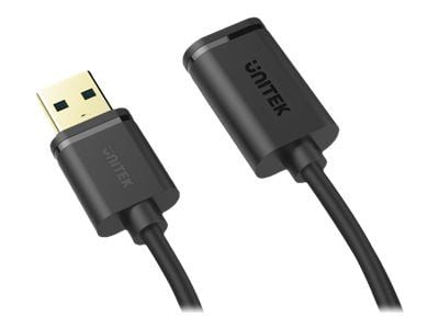 Unitek Y-C457GBK - USB forlængerkabel - USB Type A (han) til USB Type A (hun) - USB 3.0 - 1 m - lajiteltu