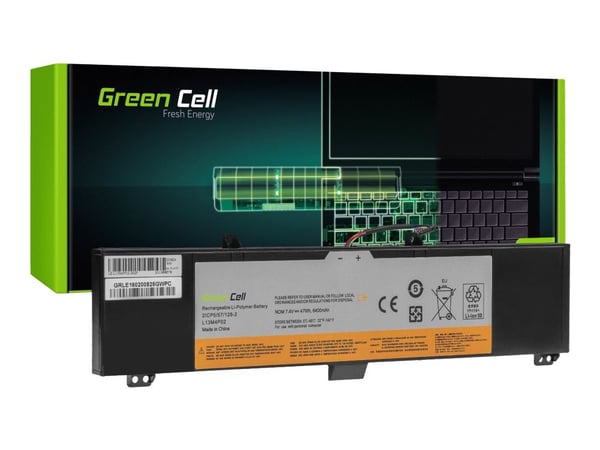 Green Cell - Batteri til bærbar PC (tilsvarer: Lenovo L13M4P02, Lenovo L13L4P02, Lenovo L13N4P02) - litiumpolymer - 4-cellers - 6400 mAh - svart - ...