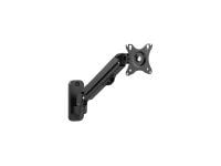 Gembird MA-WA1-01 - Monteringssett - justerbar arm - for LCD-skjerm - aluminium, stål, plastikk - finteksturert svart - skjermstørrelse: 17"-27" - ...