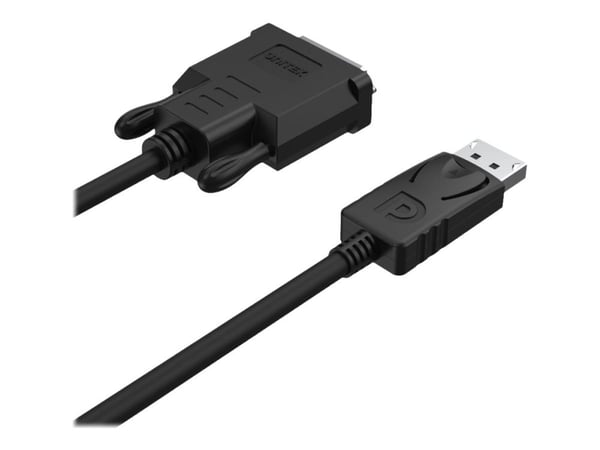 Unitek - DisplayPort-kabel - DisplayPort (hann) til DVI-D (hann) - 1.8 m - tommelskruer
