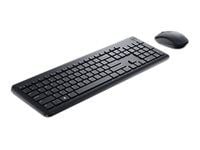 Dell Keyboard and Mouse KM3322W - Sats med tangentbord och mus - trådlös - 2.4 GHz - QWERTY - estnisk - svart