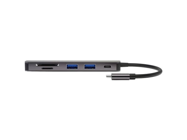 4smarts 4S468782, USB 3.2 Gen 1 (3.1 Gen 1) Typ-C, 100 W, Grå, MicroSD (TransFlash), SD, 4K Ultra HD, HDMI, USB 3.2 Gen 1 (3.1 Gen 1) Typ-A