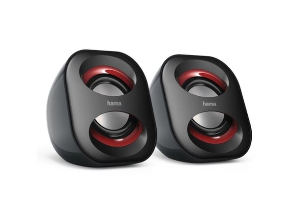 Hama Sonic Mobil 183, 2.0 kanavaa, Langallinen, 3 W, 120 - 20000 Hz, 4 O, Musta, Punainen