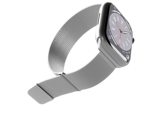 Puro Milanese - Sløyfe for smart armbåndsur - 130 - 200 mm - sølv - for Apple Watch Hermès Series 9, SE 3, Series 10, Series 11, Series 8, Series 9