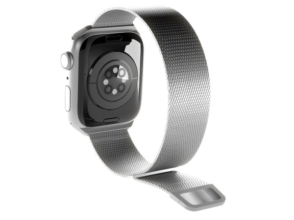 Puro Milanese - Sløyfe for smart armbåndsur - 130 - 200 mm - sølv - for Apple Watch Hermès Series 9, SE 3, Series 10, Series 11, Series 8, Series 9