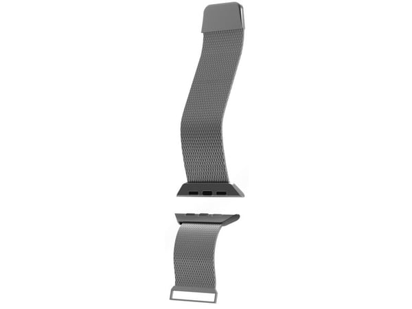 Puro Milanese - Sløyfe for smart armbåndsur - 130 - 200 mm - sølv - for Apple Watch Hermès Series 9, SE 3, Series 10, Series 11, Series 8, Series 9