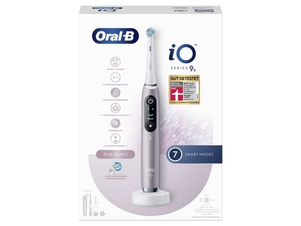 Oral-B tannbørste magnetisk iO Series 9N Rose Quartz + ekstra børstehode