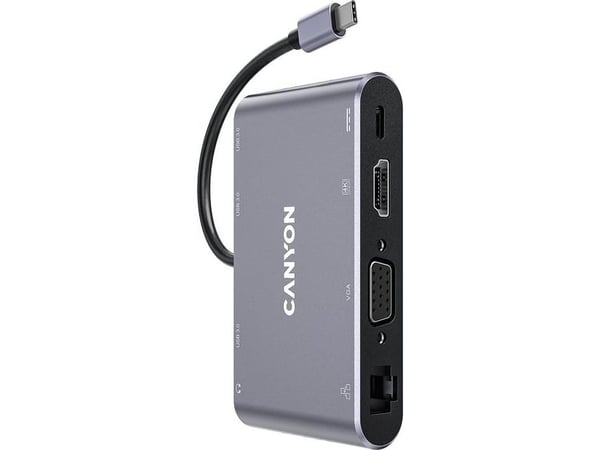 Canyon DS-14 - Dokkingstasjon - USB-C - VGA, HDMI - GigE