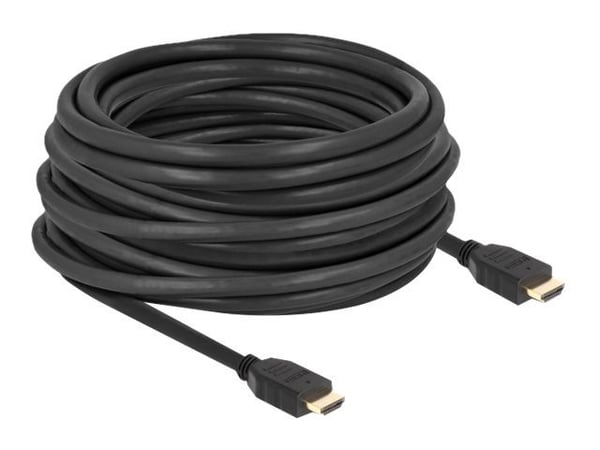 Kaapeli Delock Delock - Highspeed - HDMI-kaapeli Ethernetillä - HDMI-uros HDMI-uros - 12 m - Musta - Tuki 8K 60 Hz, jopa 48 Gbps tiedonsiirtonopeus