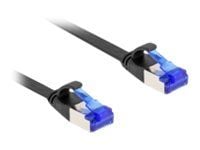Delock RJ45 verkkokaapeli Cat.6A S/FTP Slim 1 m musta