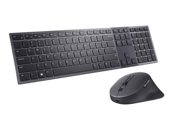 Dell Premier KM900 - Sats med tangentbord och mus - samarbete - bakgrundsbelyst - trådlös - 2.4 GHz, Bluetooth 5.1 - QWERTY - hela norden - grafit ...