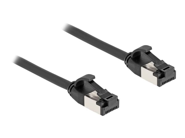 Delock - Nettverkskabel - RJ-45 (hann) til RJ-45 (hann) - 2 m - U/FTP - CAT 8.1 - uten hindringer - svart