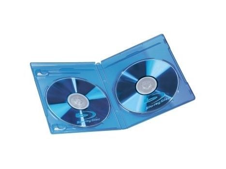 Hama Blu-ray Disc Double Jewel Case - Oppbevarings-Blu-ray Disc-cover - kapasitet: 2 Blu-ray-plater - blå (en pakke 3)