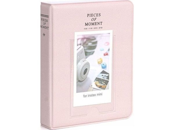 LoveInstant fotoalbum 64 bilder för Fujifilm INSTAX Mini 12/11/40/9/8/7s EVO LiPlay Link 2 SE - pastellrosa