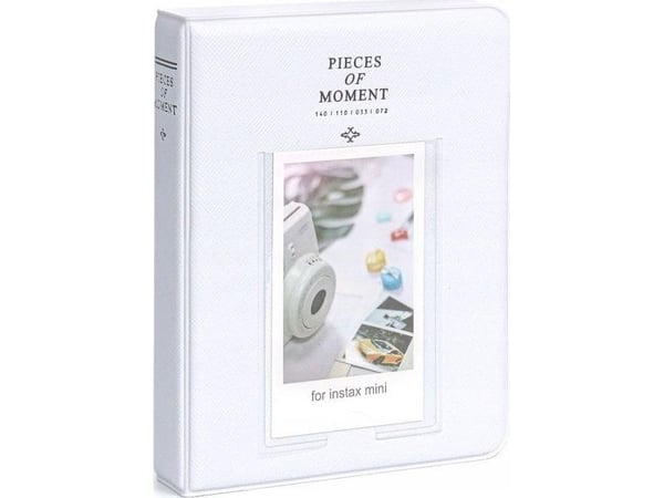 LoveInstant valokuva-albumi 64 kpl Fujifilm INSTAX Mini 12 11 40 9 8 7s EVO LiPlay Link 2 SE / pastellivalkoinen / pastellivalkoinen