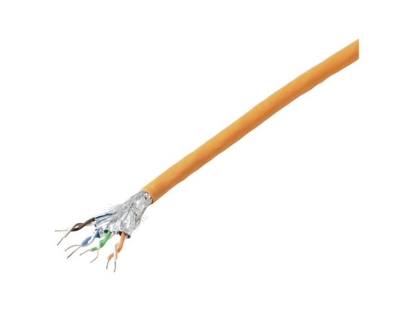 TRU COMPONENTS nettverkskabel CAT 7 S/FTP 4 x 2 x 0,24 mm² CPR-DCA-sertifisert orange 305 m
