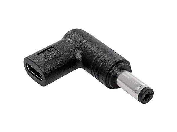 Akyga AK-ND-C02, USB-C, 5.5 x 2.1 mm, Sort