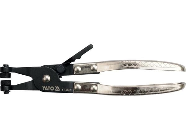 Yato YT-0647, Klammertång för slangklämma, 4,5 mm, 4 cm, Stål, Metall, Rostfritt stål
