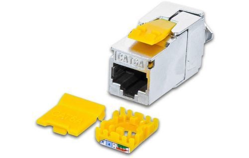 Wirewin WKS JACK C6A STP SLIM ISO, Flat, Sølv, Gult, RJ-45, Hankjønn, 10GBase-T, Cat6a