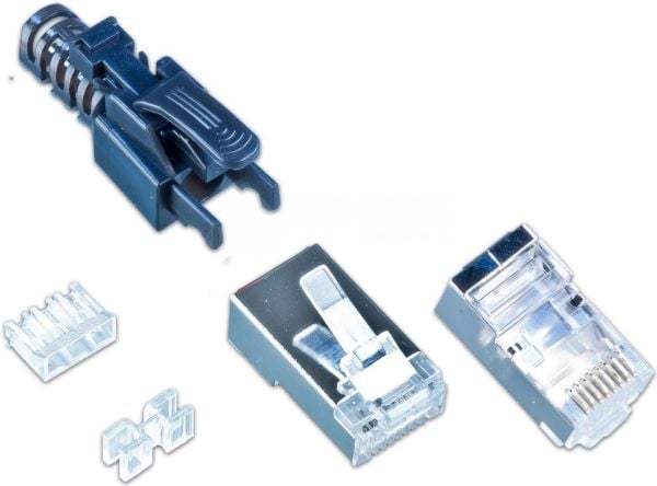 Wirewin MOD SL KAT6A STP 10 SW, RJ-45, Sort, Gjennomsiktig, Hankjønn, Rett, Cat6a, S/UTP (STP)