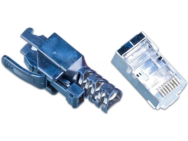Wirewin MOD SL KAT6A STP 10 SW, RJ-45, Sort, Gjennomsiktig, Hankjønn, Rett, Cat6a, S/UTP (STP)