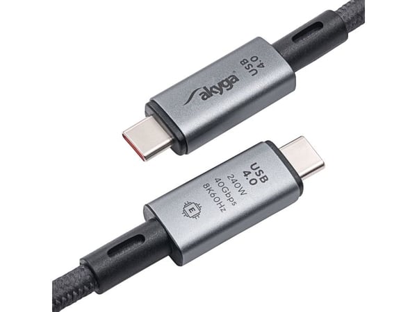 Akyga AK-USB-45, 1 m, USB C, USB C, USB4 Gen 3x2, Lajittelu