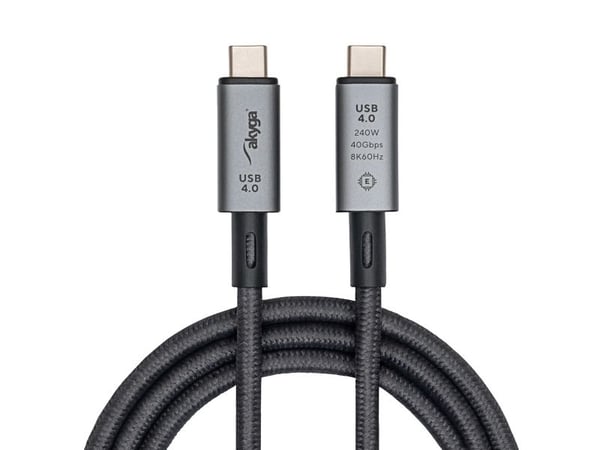Akyga AK-USB-45, 1 m, USB C, USB C, USB4 Gen 3x2, Lajittelu