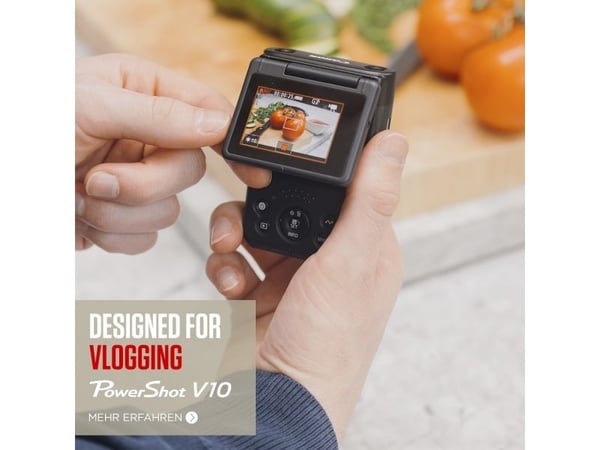 Canon PowerShot V10 - Advanced Vlogging Kit - digitalkamera - kompakt - 20.9 MP - 4K / 29.87 fps - Wi-Fi, Bluetooth - sølv