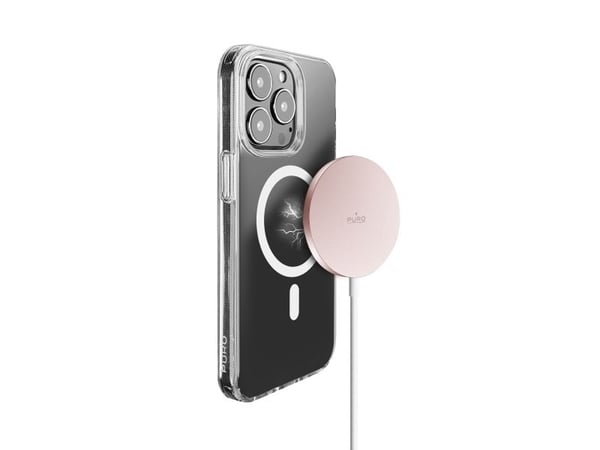 PURO CUSBCMAG1ROSE, Innendørs, USB, Trådløs lading, 1 m, Rosa