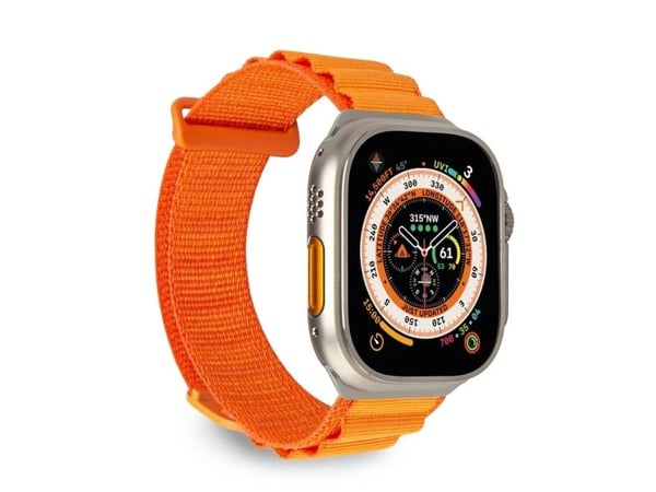 Puro EXTREME - Sløyfe for smart armbåndsur - 144 - 220 mm - pulsoransje - for Apple Watch Ultra
