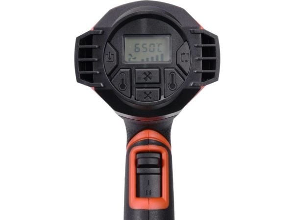 Yato YT-82296, Varmluftspistol, Pistolhåndtak, LCD, II, Overoppheting, Sort, Oransje
