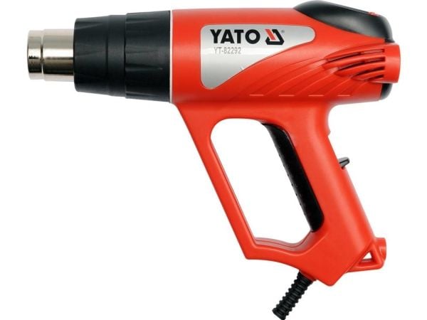 Yato YT-82292, Varmluftspistol, Pistolhåndtak, II, Sort, Grå, Oransje, 500 l/min, 550 °C