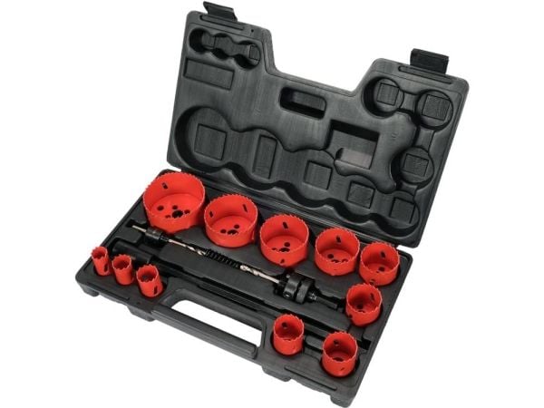 Yato YT-3381, Sett, Drill, Aluminium, Støpejern, Plast, Rustfritt stål, Rød, Bimetall, Høy-Hastighets Stål (HHS), 4 - 6