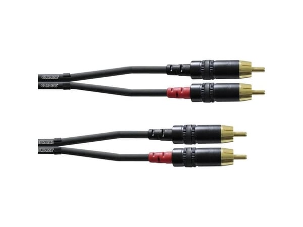 Cordial CFU 0,9 CC ljudadapterkabel [2x Cinch - 2x Cinch] 0,90 m svart