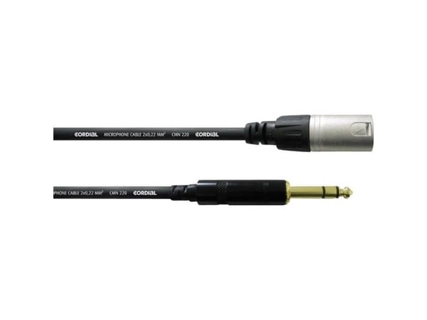Cordial CFM 0,6 MV XLR-adapterkabel [1x XLR-plugg - 1x Jack 6,3 mm] 0,60 m svart