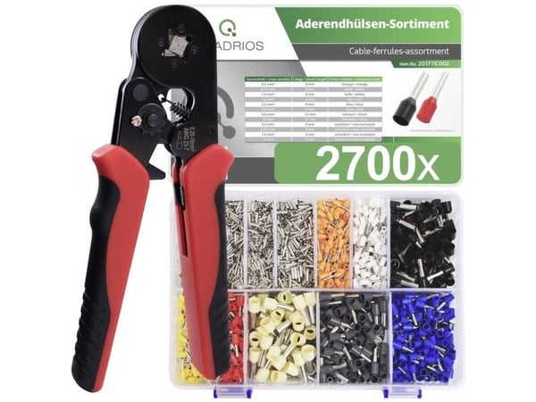 Quadrios 23T045 kabelskotillbehör 0.5 / 0.75 / 1 / 1.5 / 2.5 / 4 / 6 / 10 mm² delvis isolerade 1 set