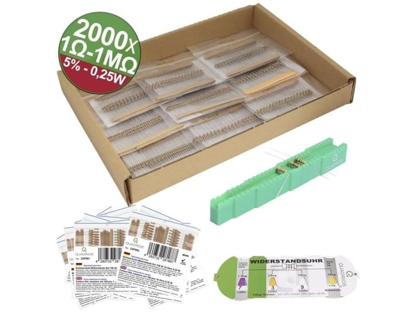 Quadrios 23P127 kolbeläggningsmotstånd axial 0,25 W 5 % 2000 st.