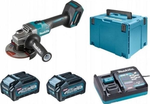 Makita GA023GM201, 8500 RPM, 12,5 cm, Batteri, 4 Ah, 4,4 kg, Børsteløs motor
