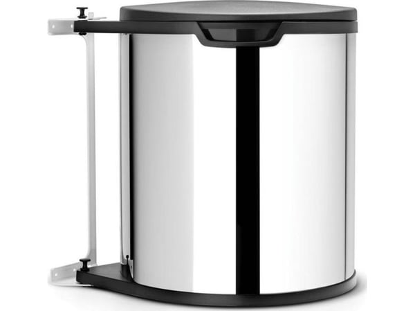 Brabantia 418181, 10 L, Pyöreä, Terästä, Musta, Hopea, Ohje, 30,2 cm